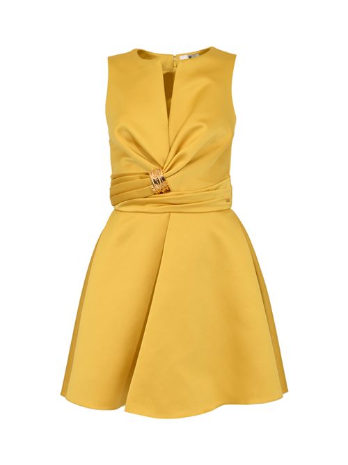 Abito in duchesse con dettaglio gioiello Sun Elisabetta Franchi | AB87261E2EV4